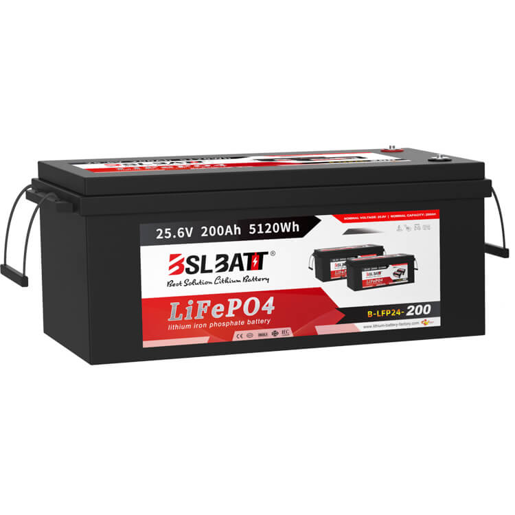 24V 5kwh LiFePO4 battery system with BMS (200ah)