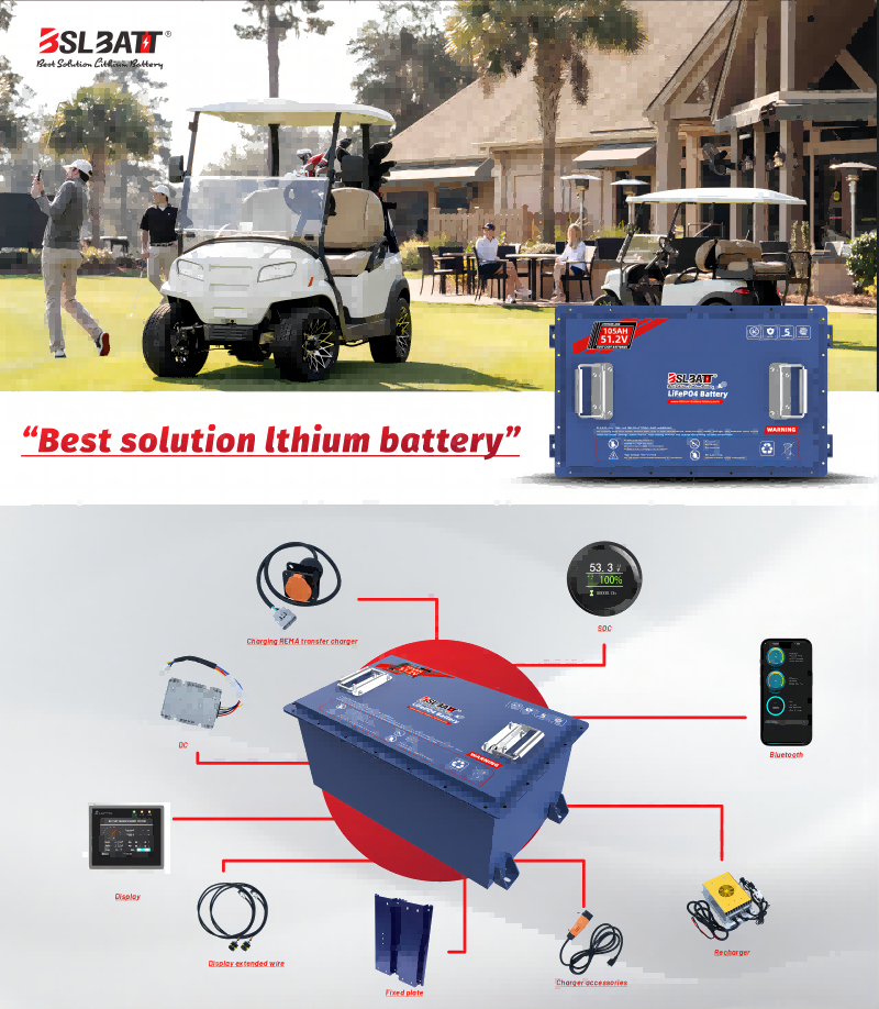 48V 105ah golf cart batteries kit