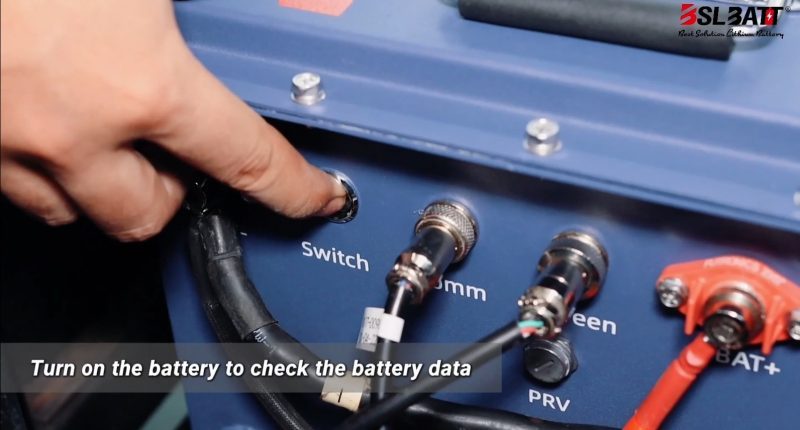 Turn on the battery to view the battery data