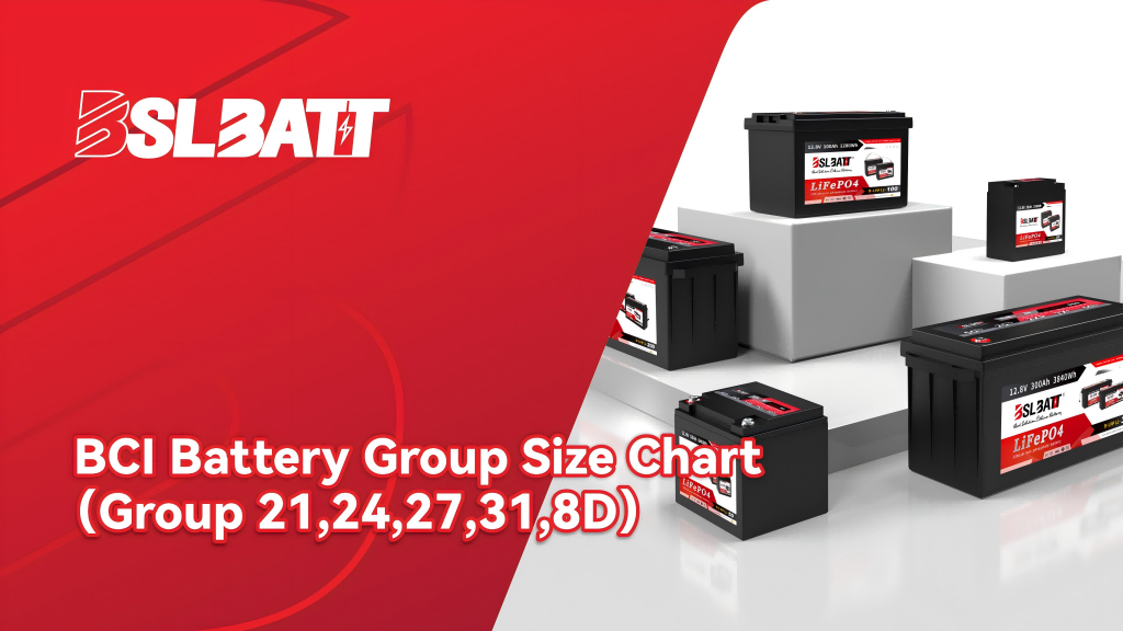 BCI Battery Group Size Chart （Group 21,24,27,31,8D）