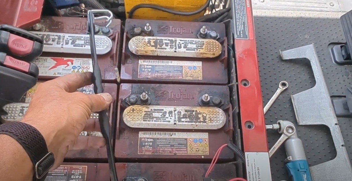 Preparation for replacing trojan battery